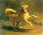 Rudolf Koller Springender Hund France oil painting artist